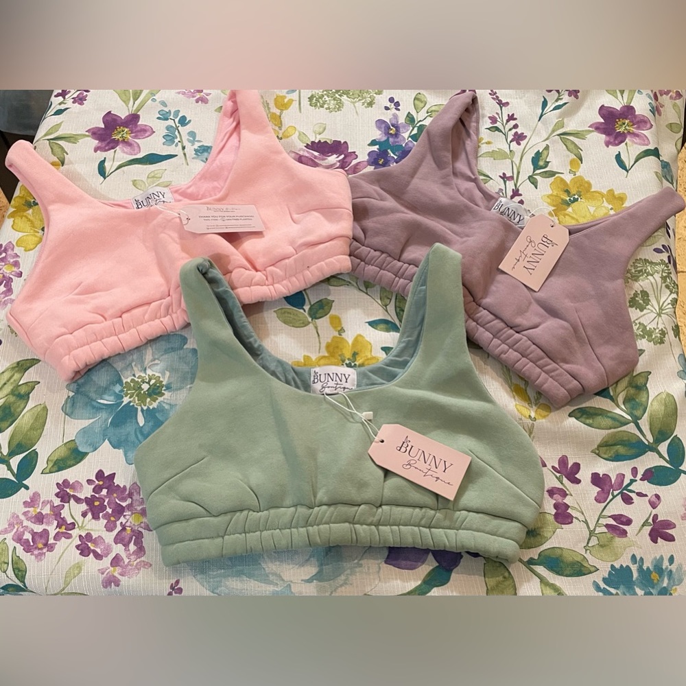 Sage Cozy Bunny Sweat Bra set of 3